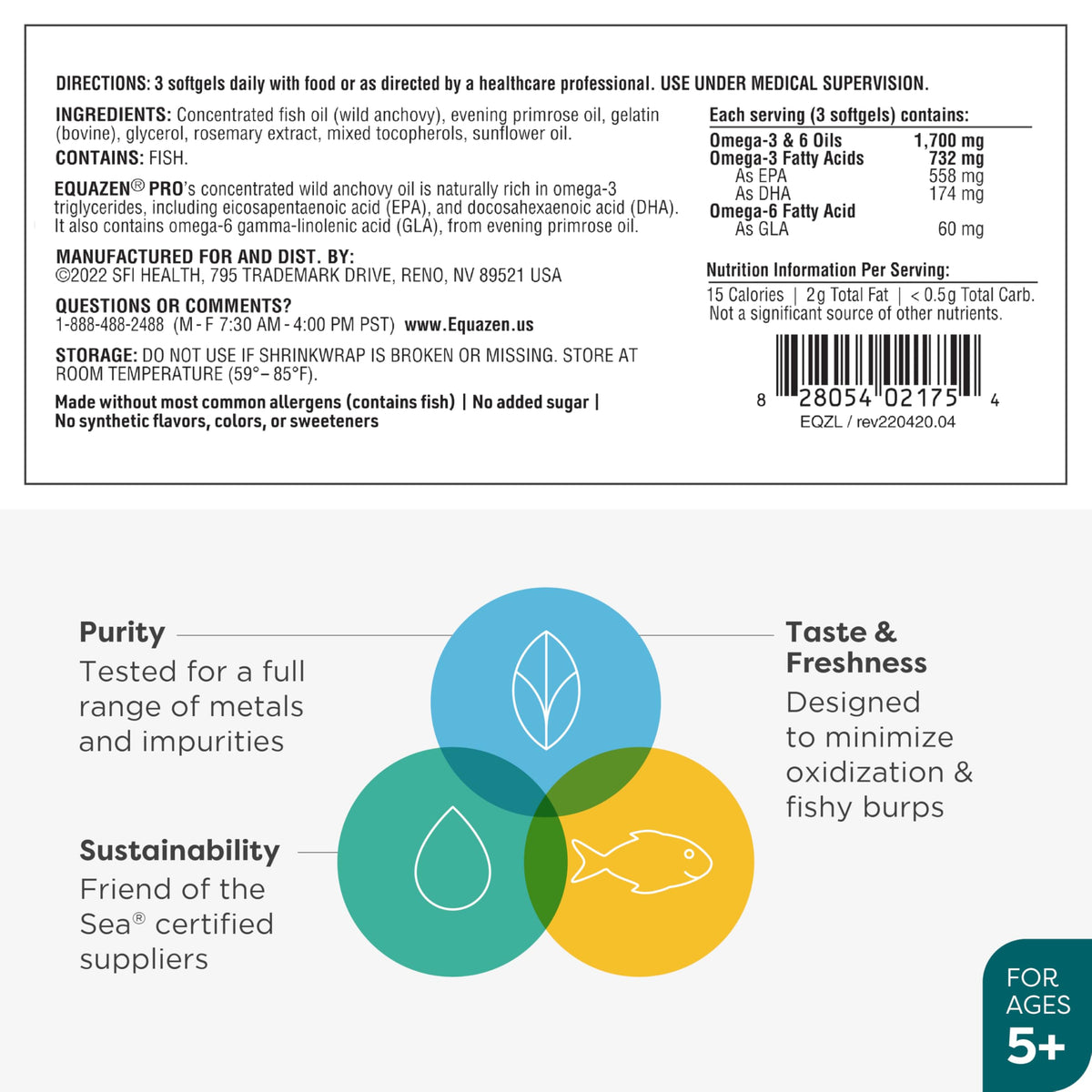 Equazen Pro Fish Oil Softgels for Kids & Teens - 60 Softgels - image 6