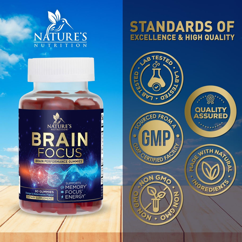 Nature's Nutrition Brain Supplement Gummies for Memory & Focus - 60 Gummies - image 4