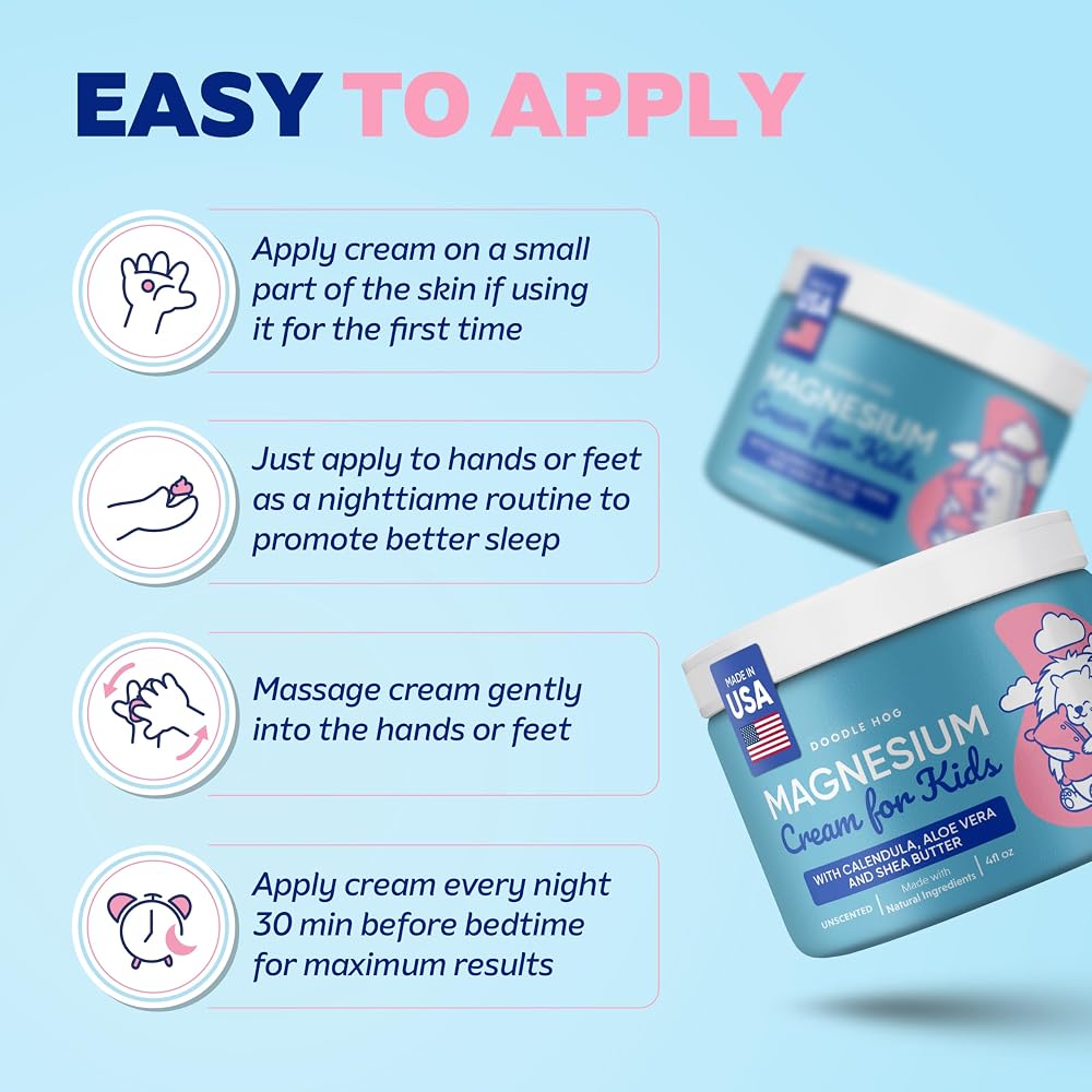 DOODLE HOG Magnesium Cream for Kids and Adults