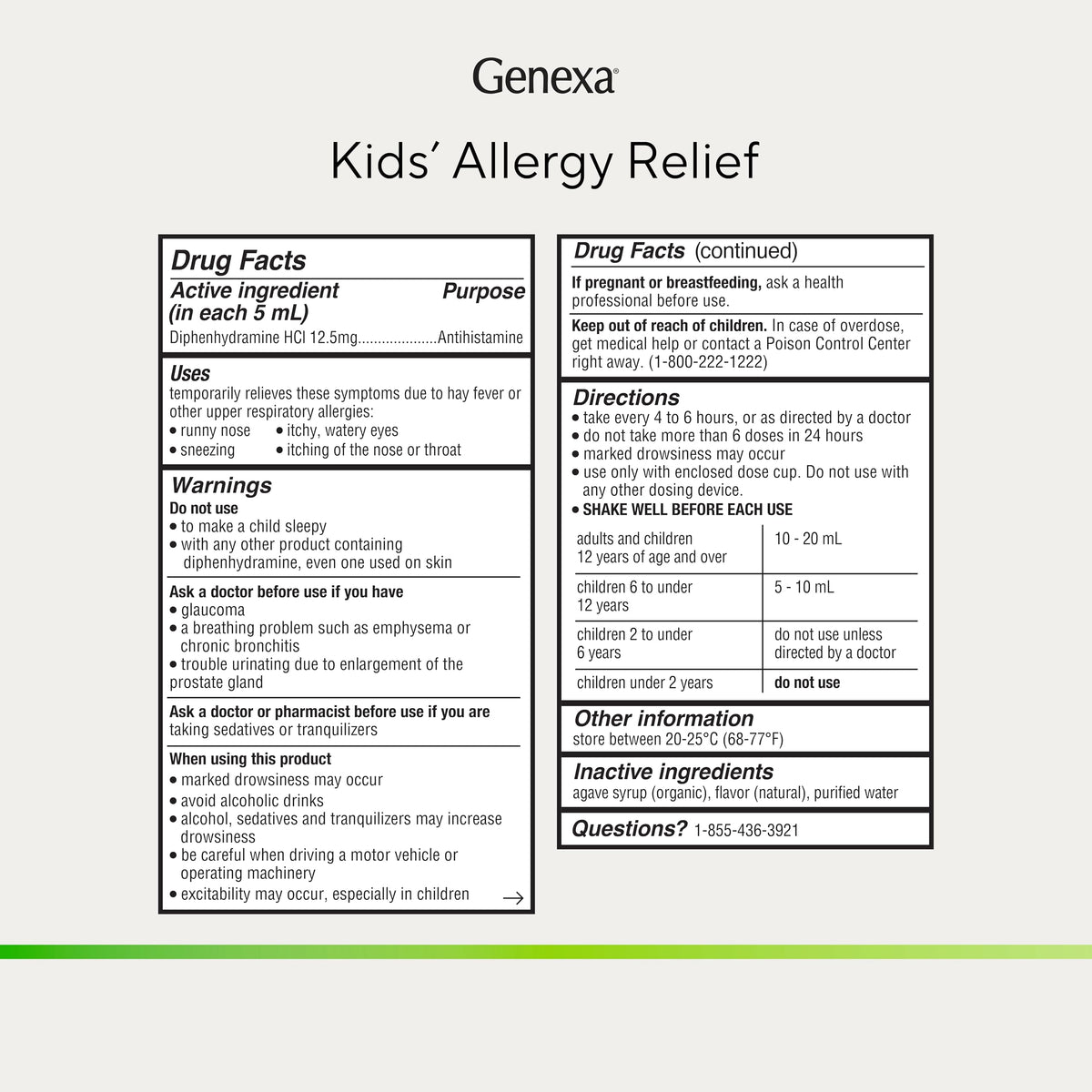 Genexa Kids Allergy Medicine Liquid Organic Agave - 4 fl oz - image 9
