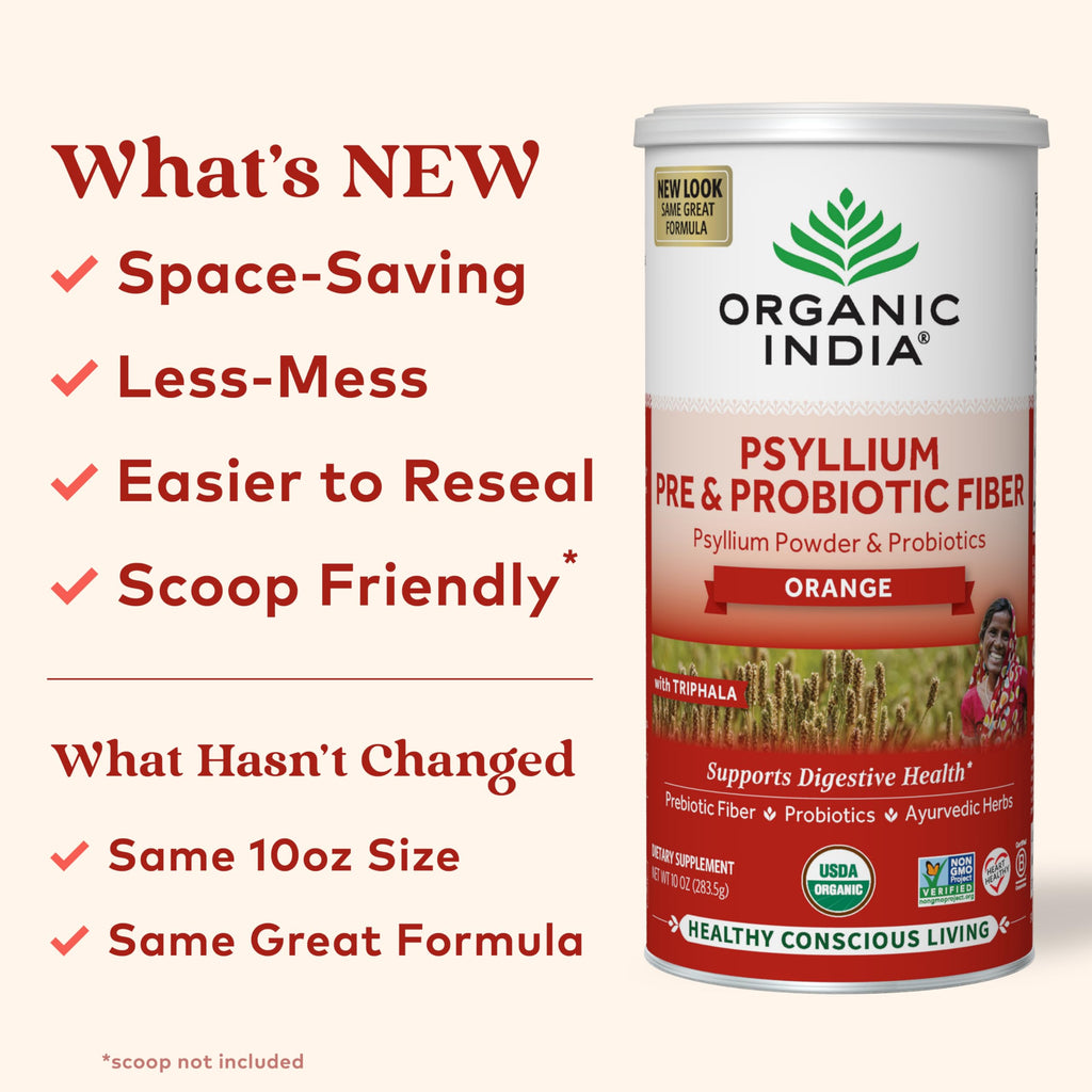 ORGANIC INDIA Psyllium Husk Pre & Probiotic Fiber
