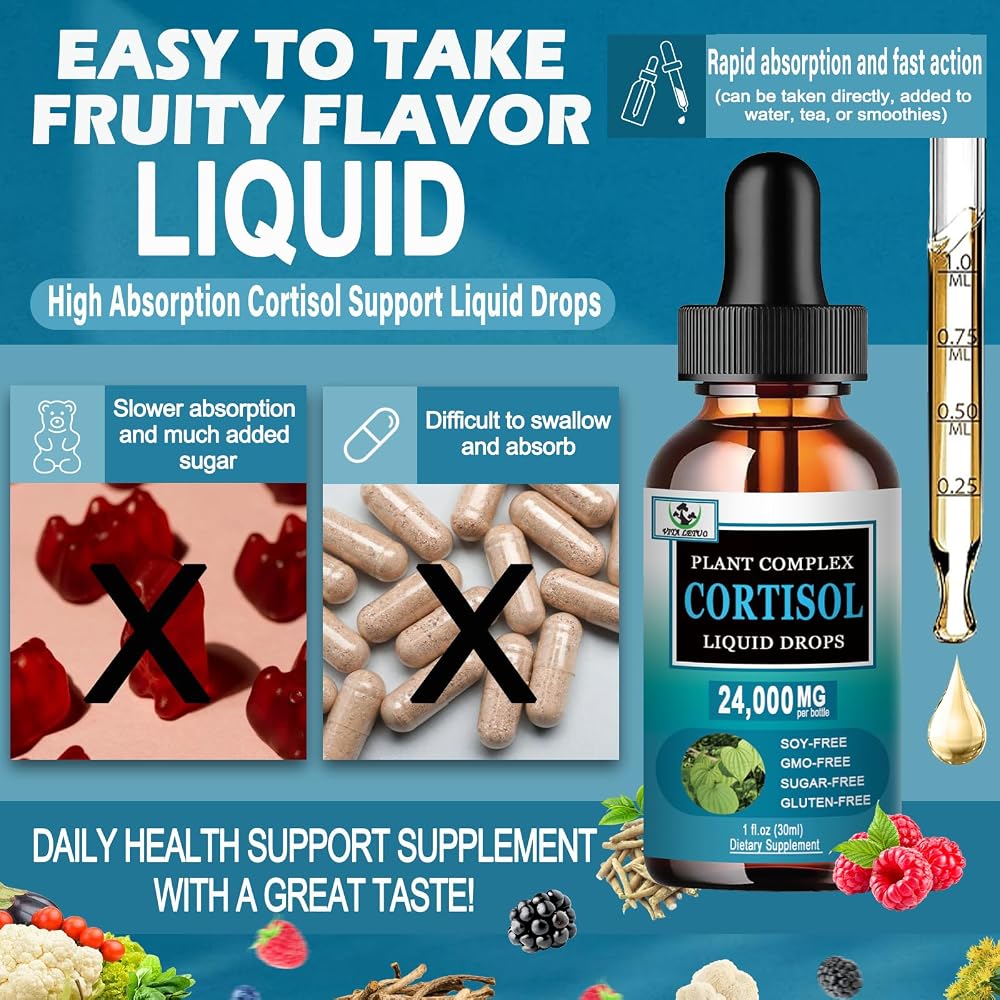 Vita Letuo Cortisol Support Liquid Drops for Women - 1 Fl Oz - image 4