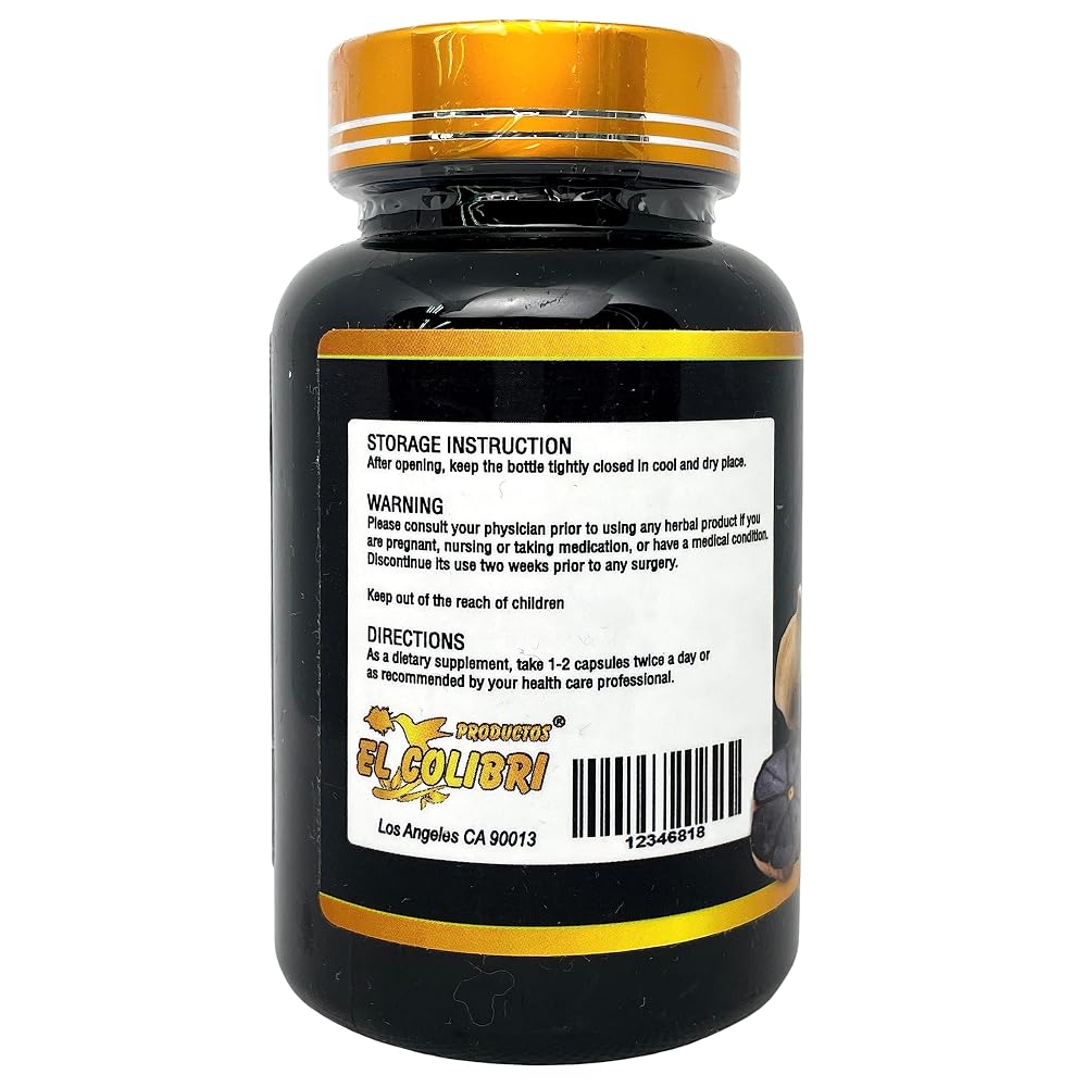 Productos El Colibri Black Garlic Extract 1000mg - 90 Capsules - image 3