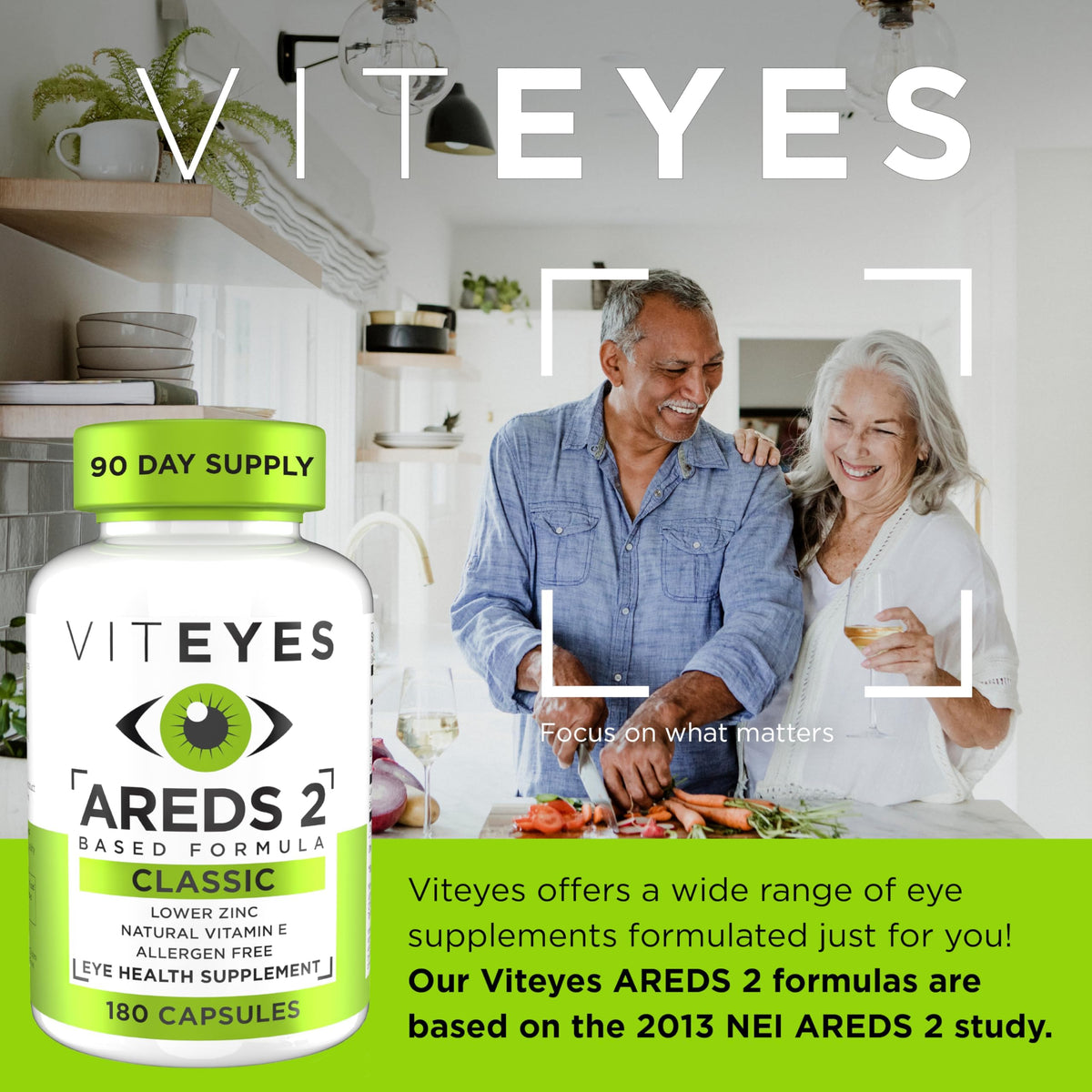 Viteyes AREDS 2 Eye Vitamins Macular Support - 180 Capsules - image 2