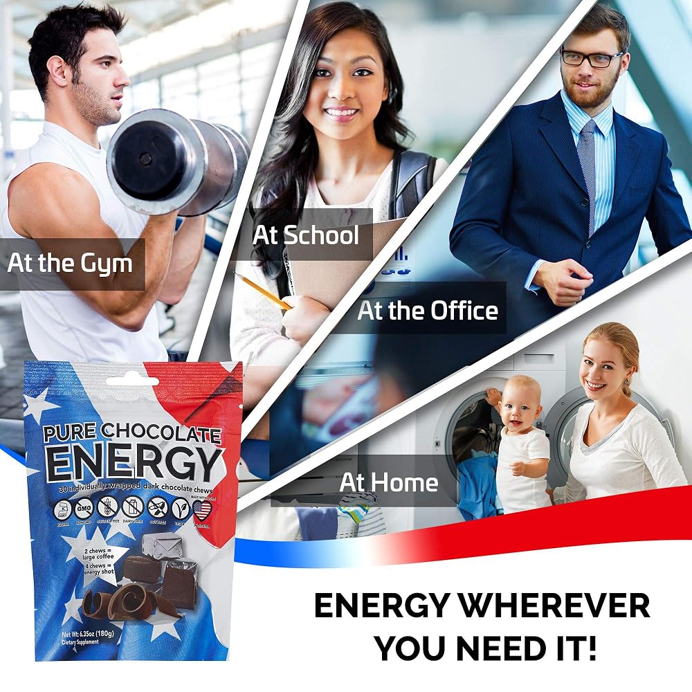 Purity & Grace Pure Chocolate Energy Chews with Caffeine - 30 Count - image 4