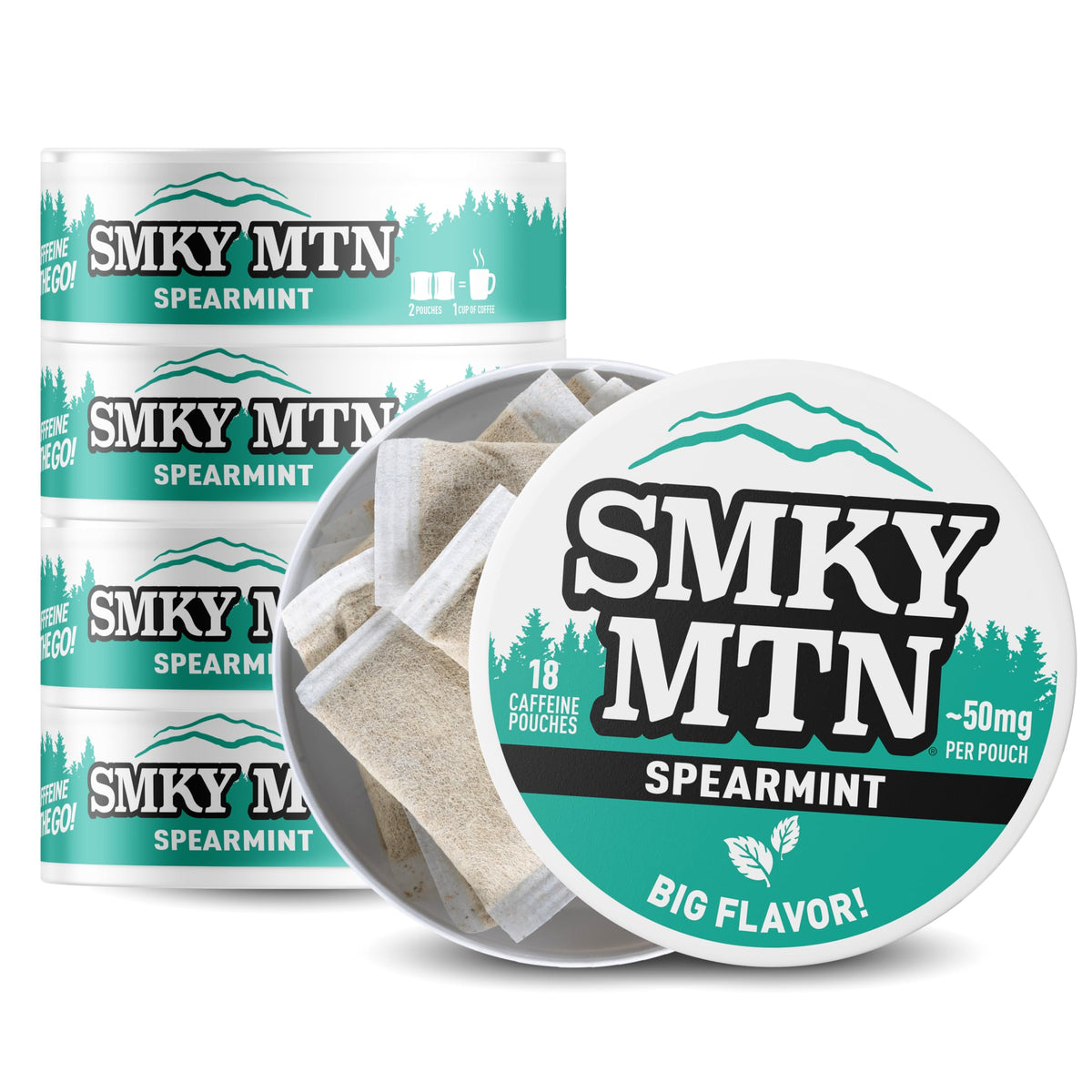 SMOKEY MOUNTAIN Pouches - Nicotine-Free and Tobacco-Free - 5 Can Box