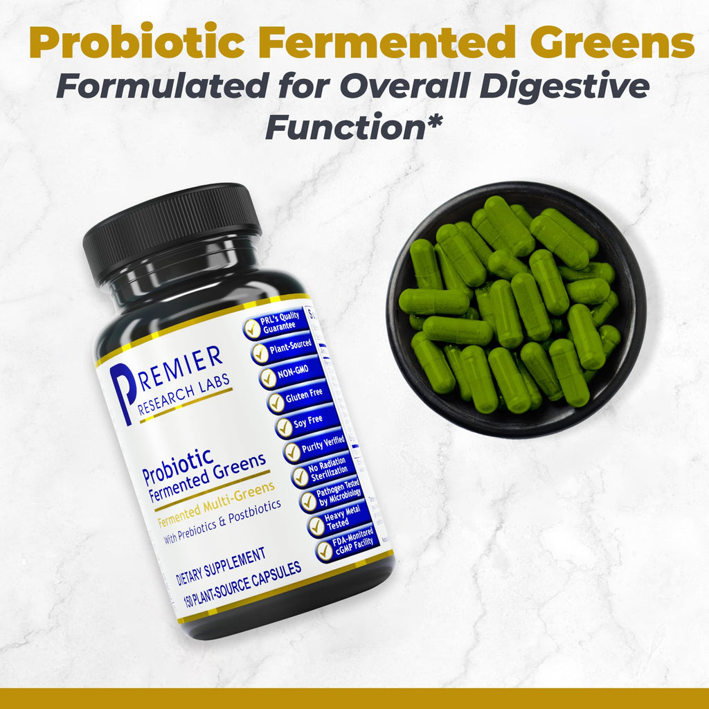 Premier Research Labs Probiotic Fermented Greens - 150 Capsules - image 2