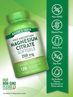 Nature's Truth Magnesium Citrate 250mg - 120 Softgels - image 3