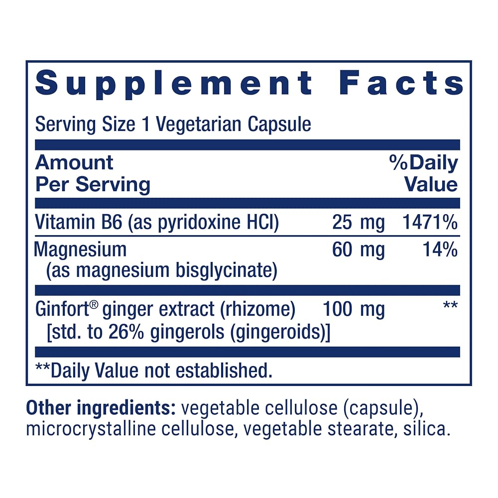 Life Extension Daily PMS Relief with Ginger and Magnesium - 60 Capsules - image 3