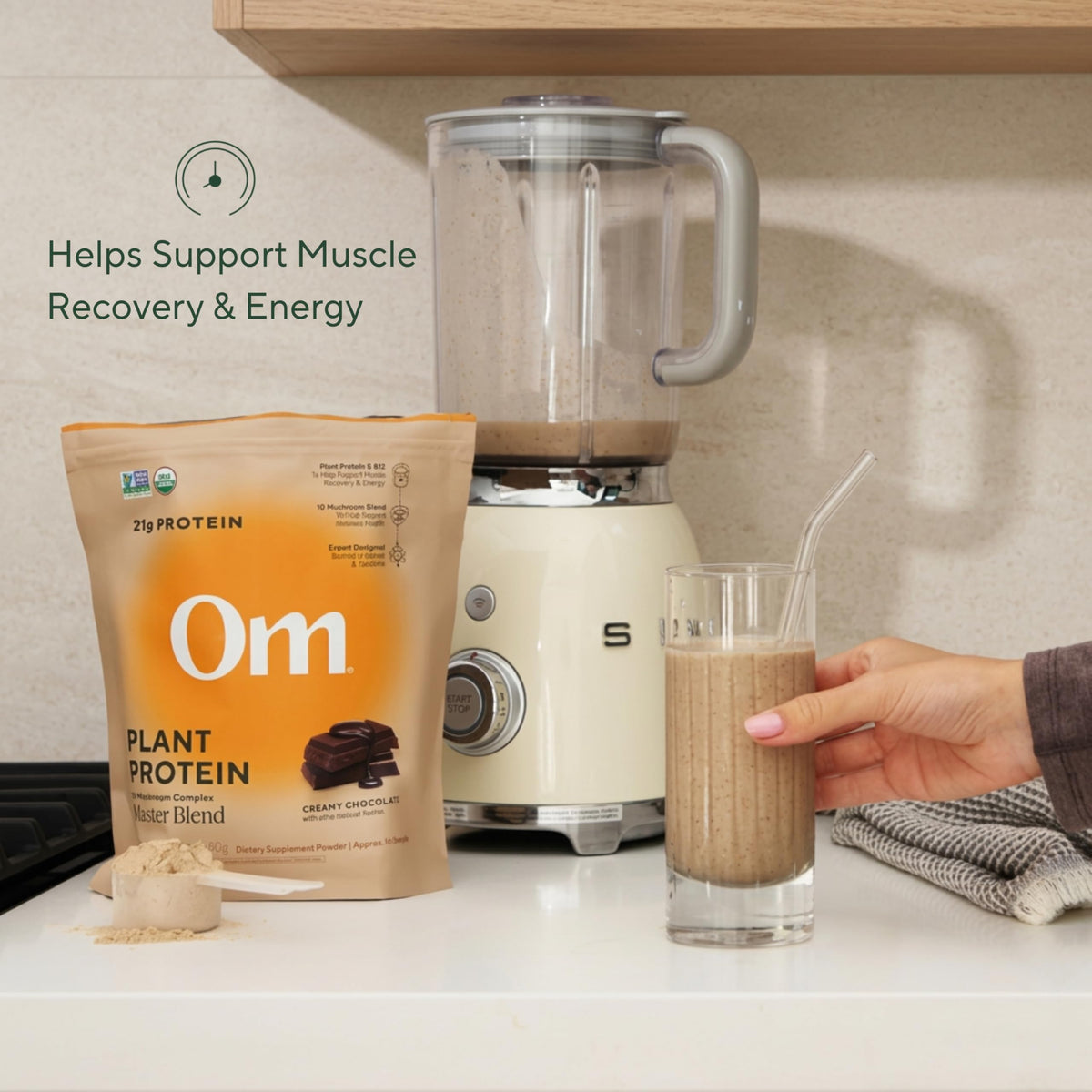 OM MUSHROOM SUPERFOOD Master Blend Vegan Protein Powder