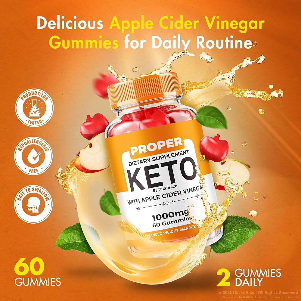 NutraRize Proper Keto ACV Gummies Weight Loss Formula - 300 Gummies - image 4