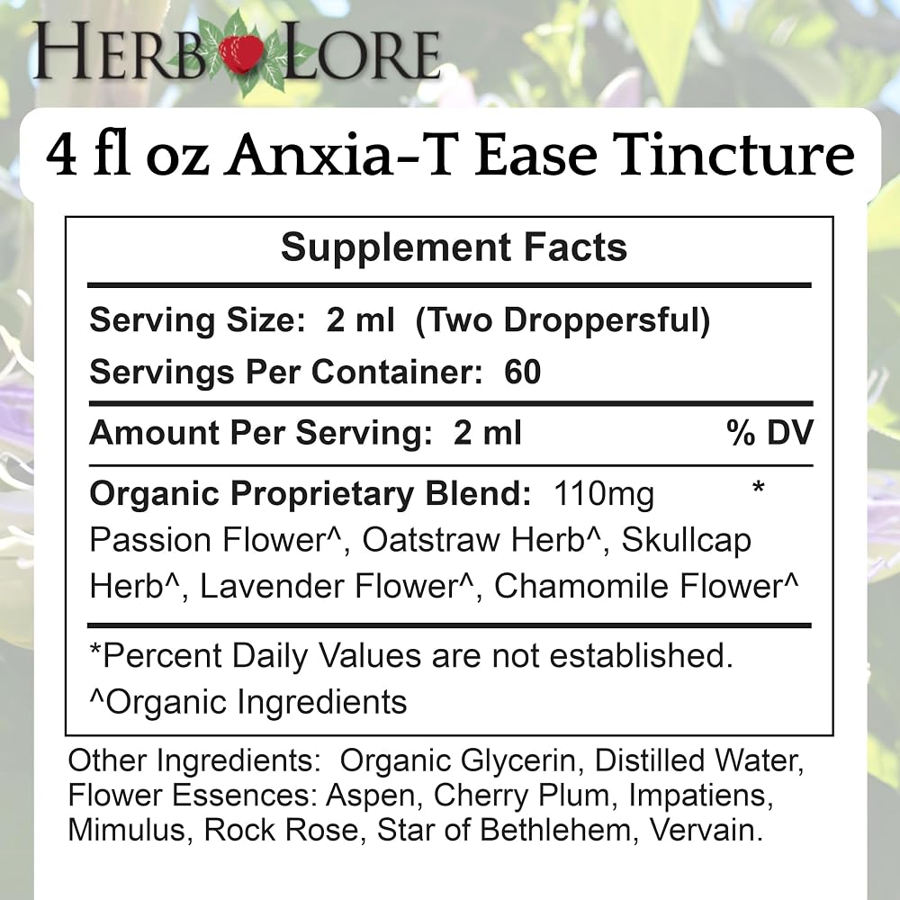 Herb Lore Anxia-T Ease Tincture Herbal Mood Support - 4 fl oz - image 6