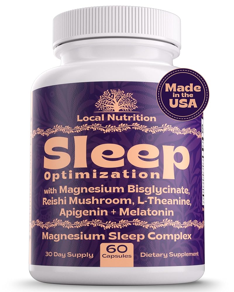 Local Nutrition Sleep Supplement with Magnesium & Reishi - 60 Capsules