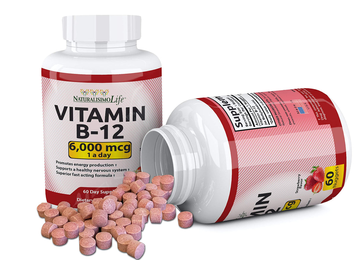 NaturalisimoLife Vitamin B12 6000 mcg Quick Dissolve - 60 Nuggets - image 3