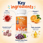 VAL Happy Kids Iron Supplements Chewable Tablets - 60 Count - image 3