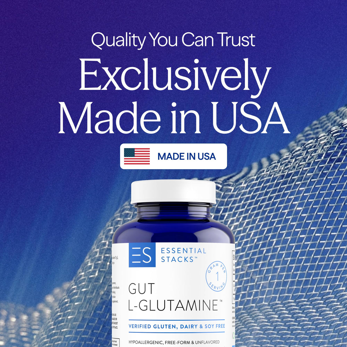 Essential Stacks Gut L-Glutamine 1000mg - 120 Capsules - image 2