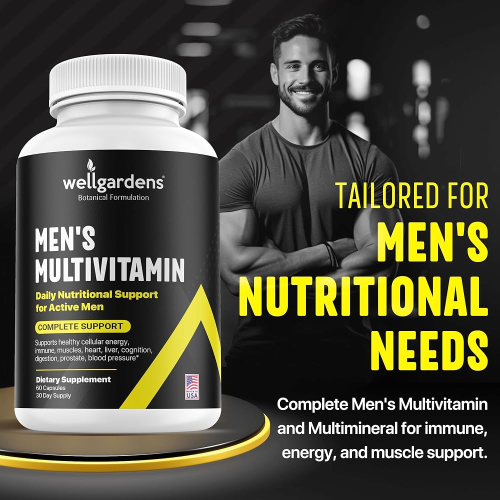 Wellgardens Mens Daily Multivitamin with Saw Palmetto - 60 Capsules - image 2