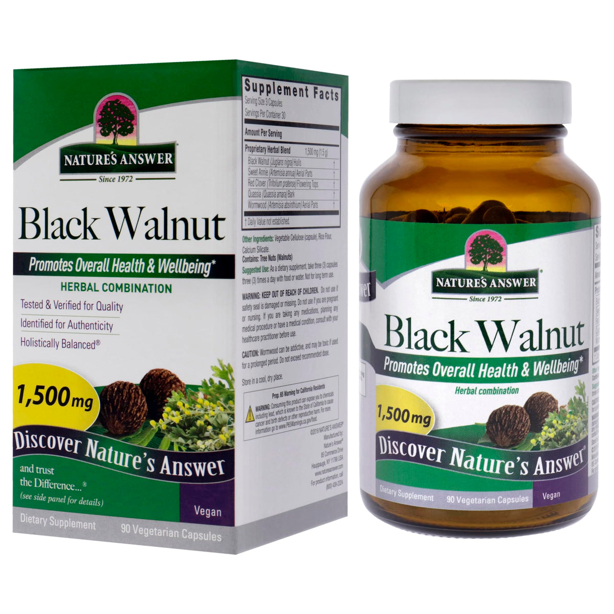 Nature's Answer Black Walnut Complex Vegetarian Capsules - 90 Count - image 5