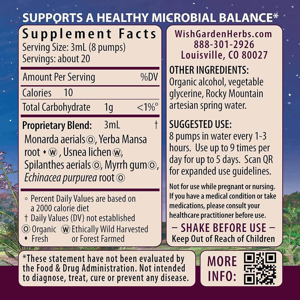 WishGarden Herbs Candida Rescue Yeast Balance Tincture - 2 Fl Oz - image 2