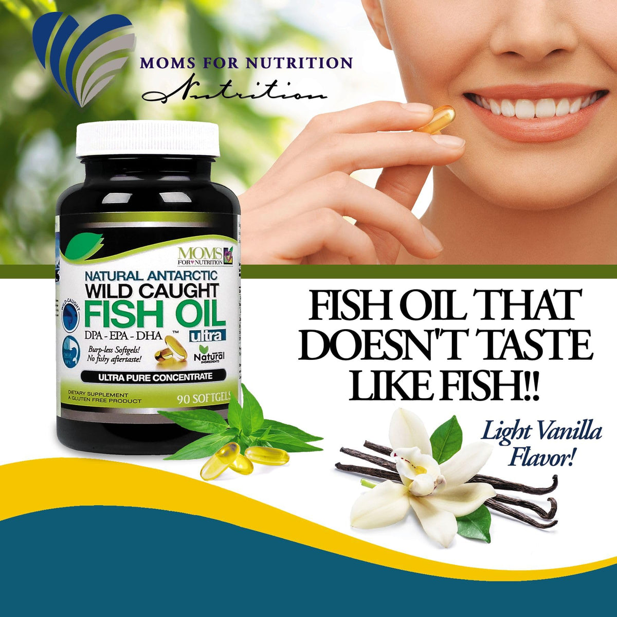 Moms For Nutrition Wild Caught Omega 3 Fish Oil - 90 Softgels - image 3
