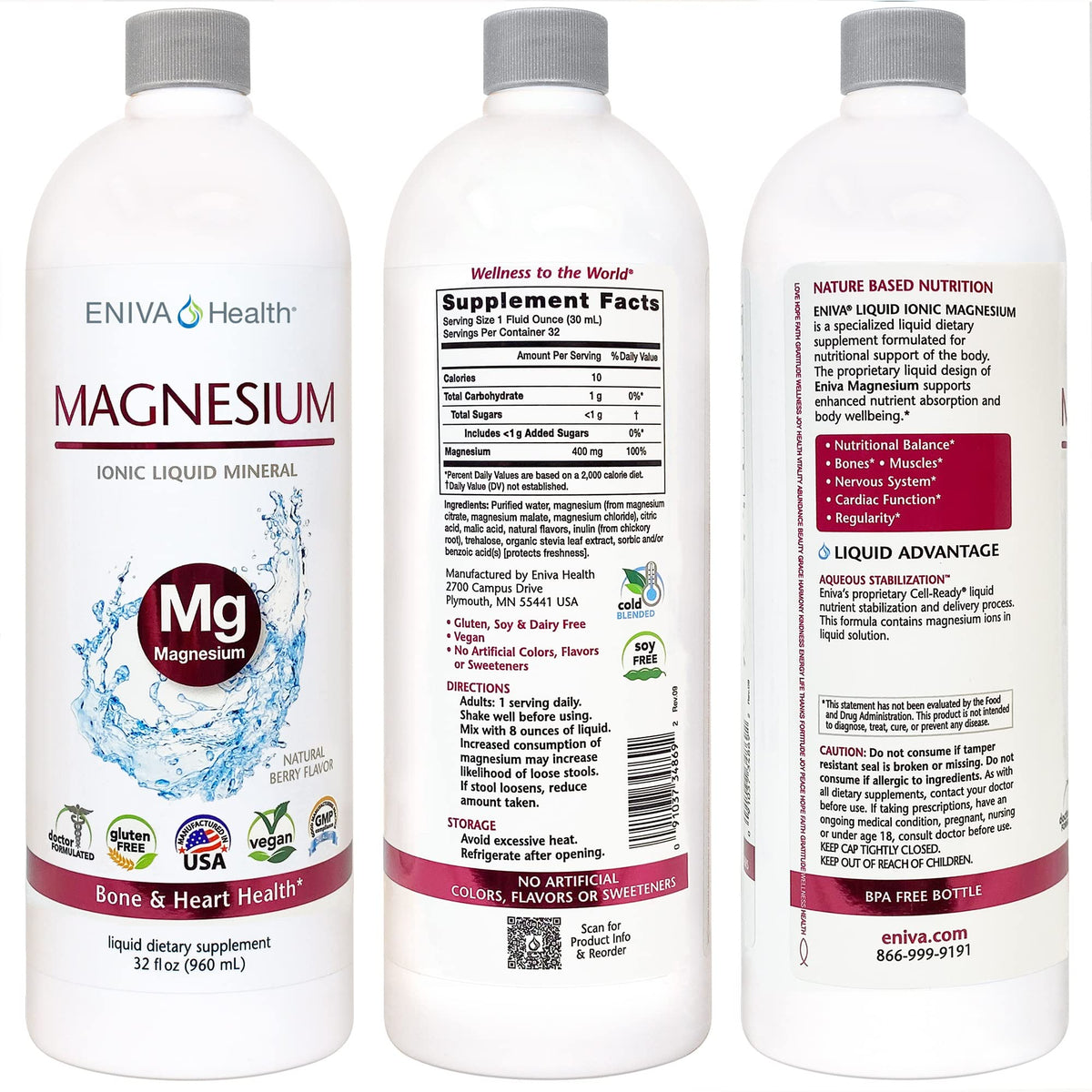 Eniva Liquid Ionic Magnesium Supplement - 32 fl oz - image 3