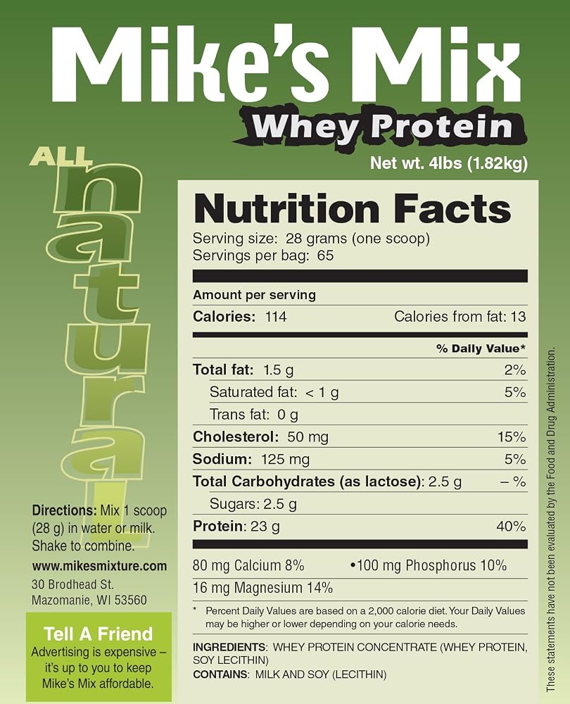 Mike's Mix Whey Protein Concentrate Unflavored - 64 oz - image 2