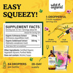 Wild & Organic Echinacea Goldenseal Liquid Drops Immune Support - 2 oz - image 3