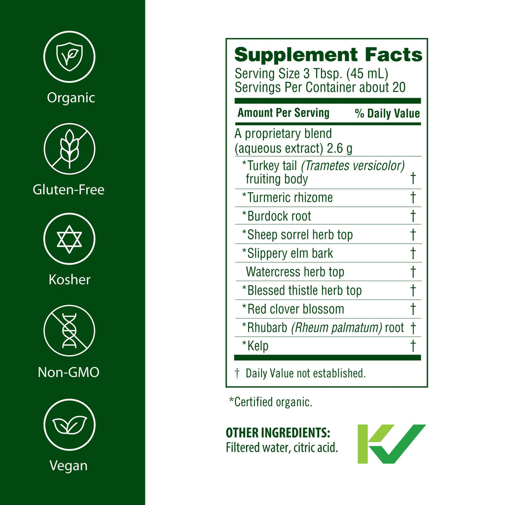 Flora Health Flor-Essence with Turkey Tail & Turmeric