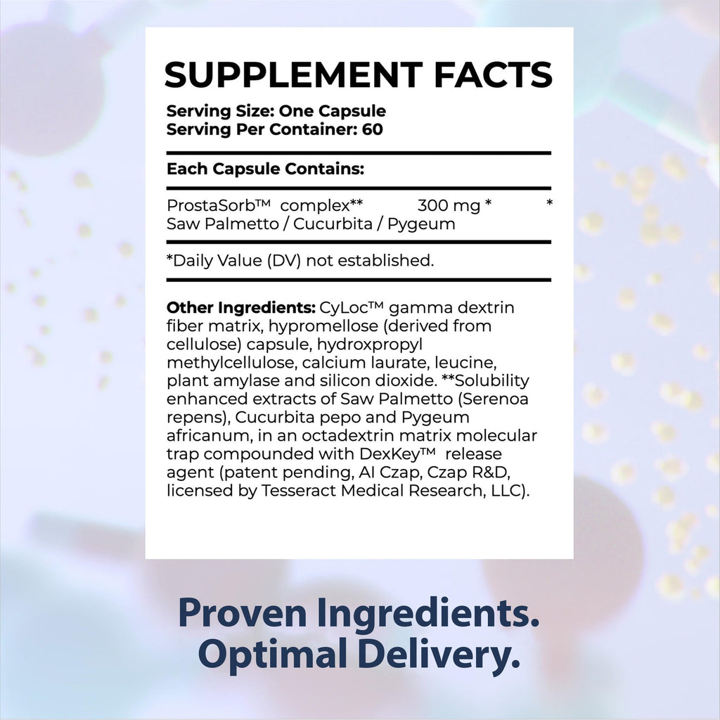 Tesseract ProstaSorb Prostate Support for Men - 60 Capsules - image 2