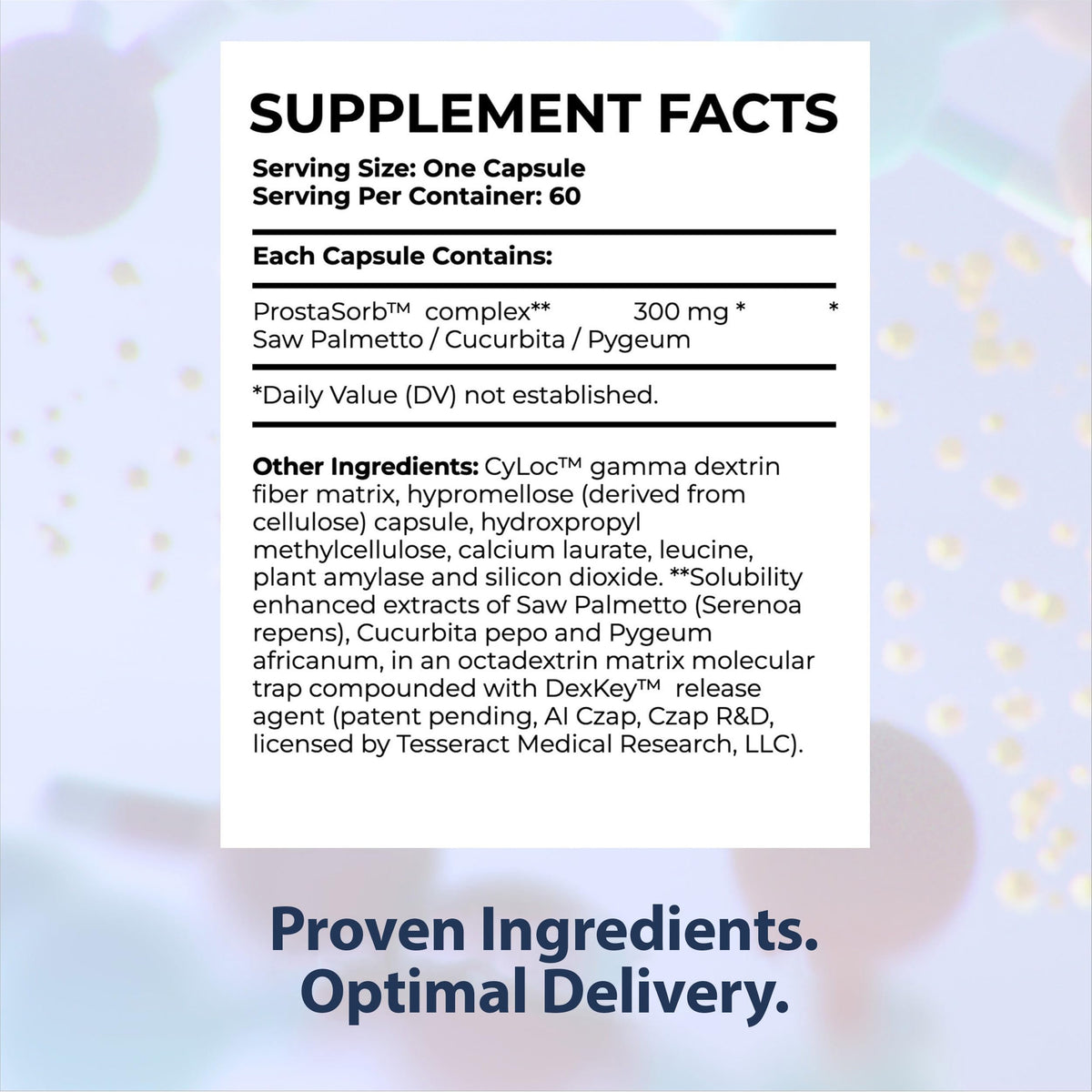 Tesseract ProstaSorb Prostate Support for Men - 60 Capsules - image 2