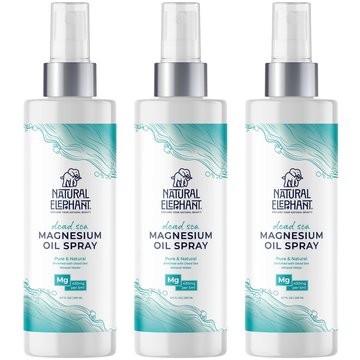 Natural Elephant Dead Sea Magnesium Oil Spray for Topical Use