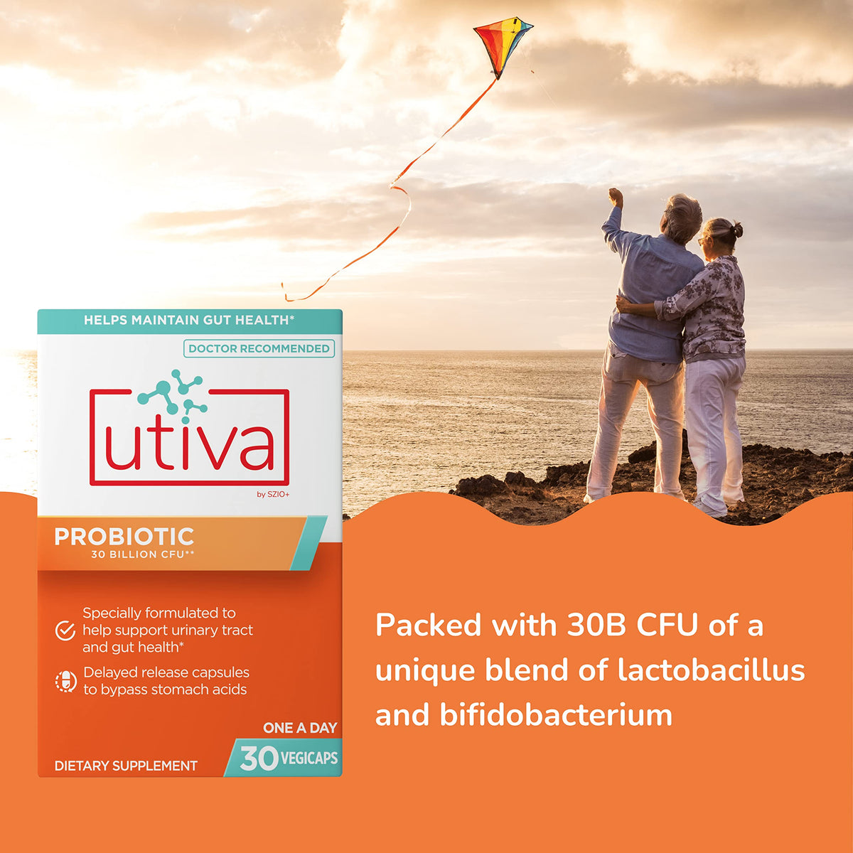 Szio+ Utiva Probiotic 30B CFU Gut & Urinary Health - 30 Capsules - image 3