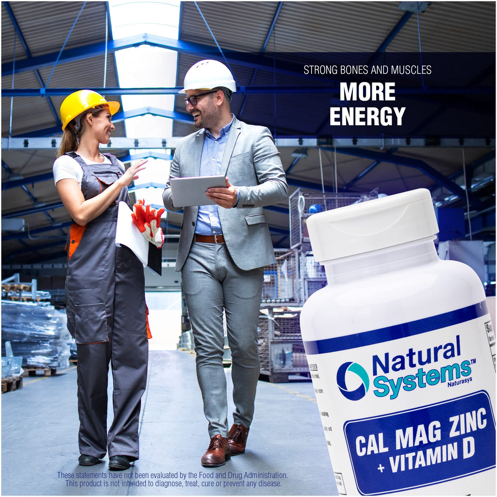 Natural Systems Calcium Magnesium Zinc Vitamin D - 60 Tablets - image 3