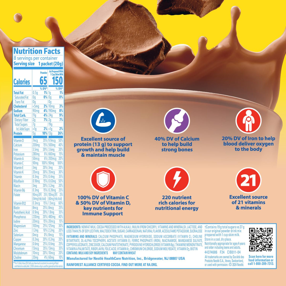 Carnation Breakfast Essentials Light Start Nutritional Powder - 8 Pack - image 3