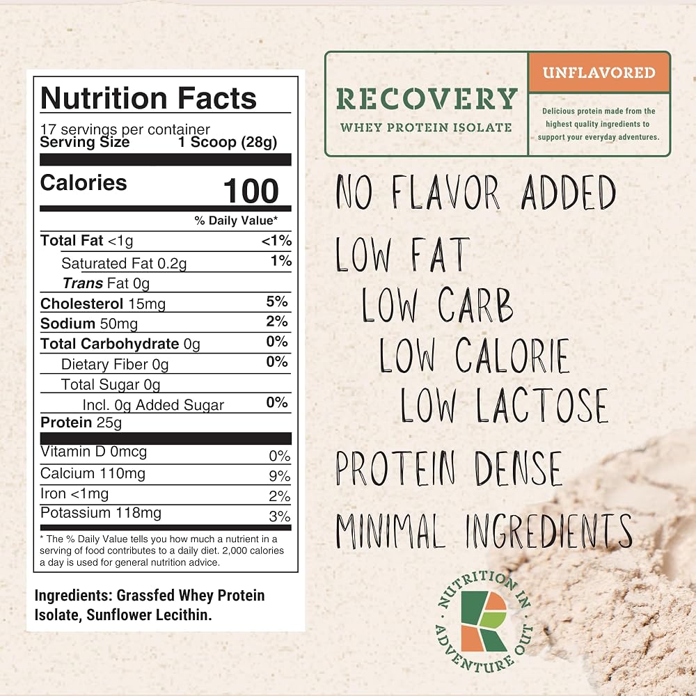Realand Grass-Fed Whey Protein Isolate for Recovery - 17 Servings - image 3