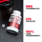 Huge Supplements Yohimbine HCl 5mg Energy Support - 270 Vegetarian Capsules - image 2