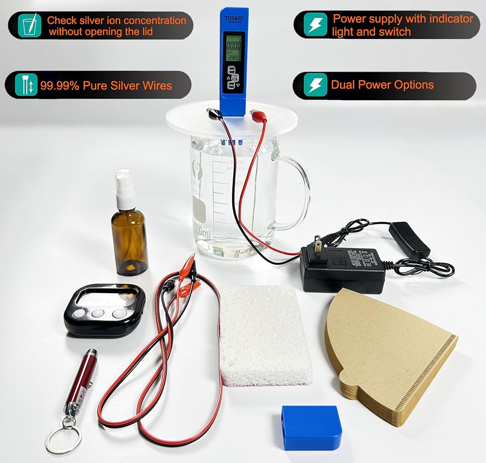 SVZIOOG Colloidal Silver Generator Kit 99.99% Pure - 1 Kit - image 4