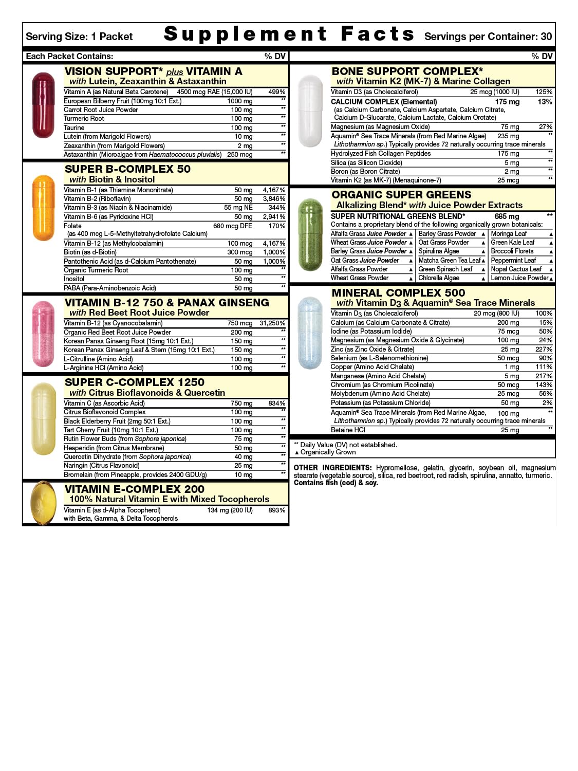 Fresh Start All-in-One Daily Vitamin Pack - 30 Packets - image 2