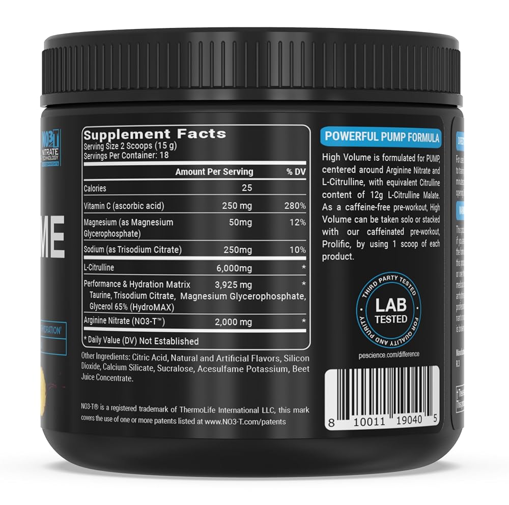 PEScience High Volume Pre-Workout Powder, Guava Pineapple - 36 Scoops - image 8