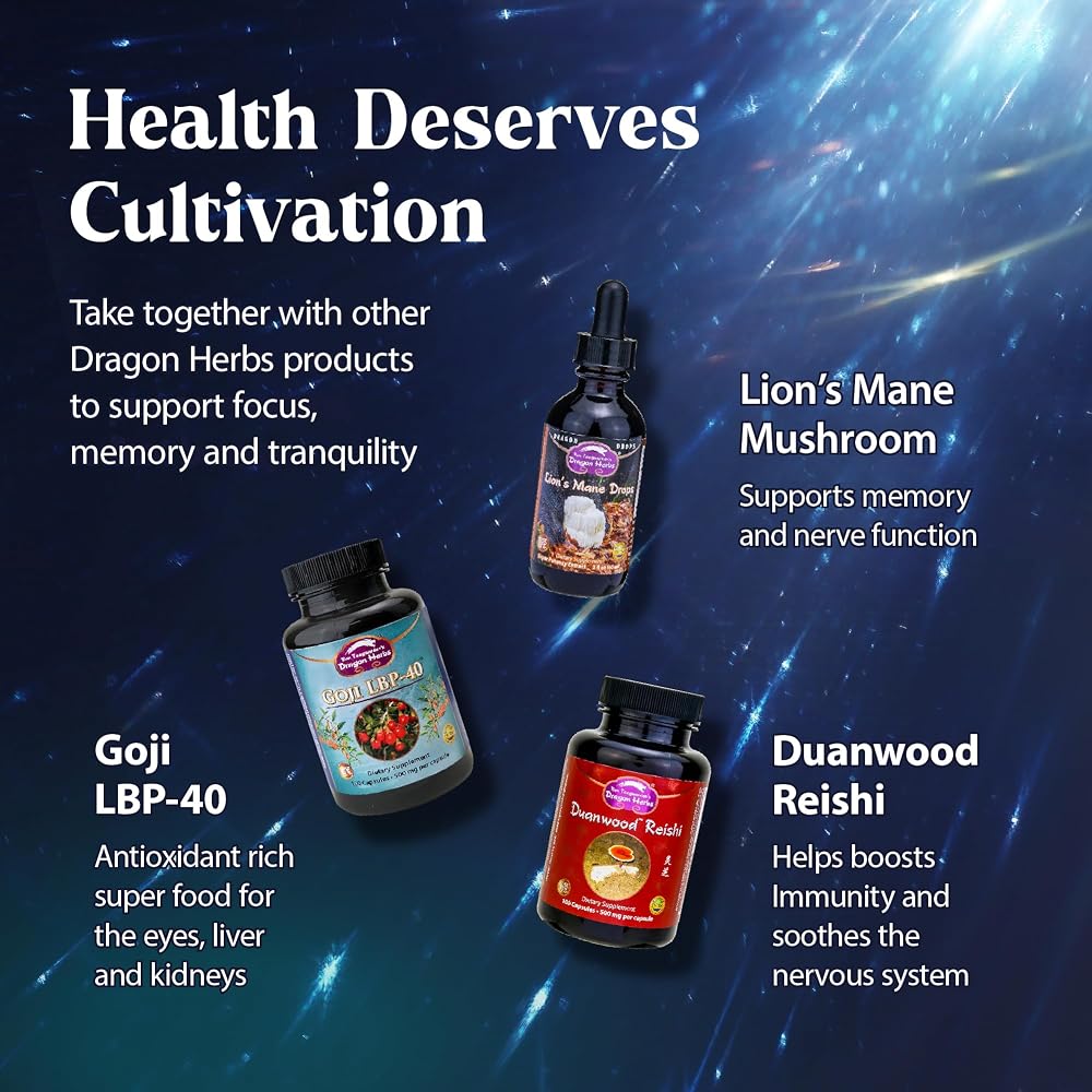Dragon Herbs Diamond Mind Memory & Concentration - 100 Capsules - image 6