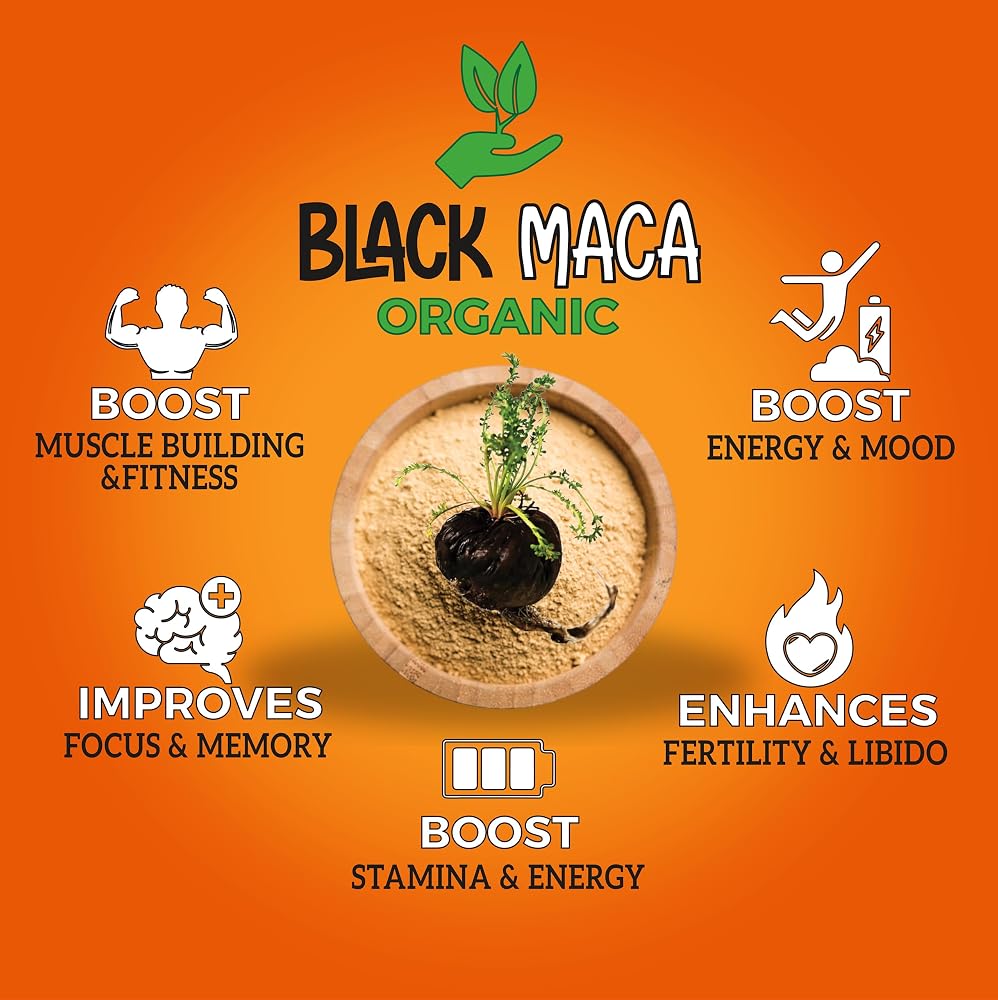M NATURAL Maca Negra Organic Black Maca - 90 Capsules - image 2