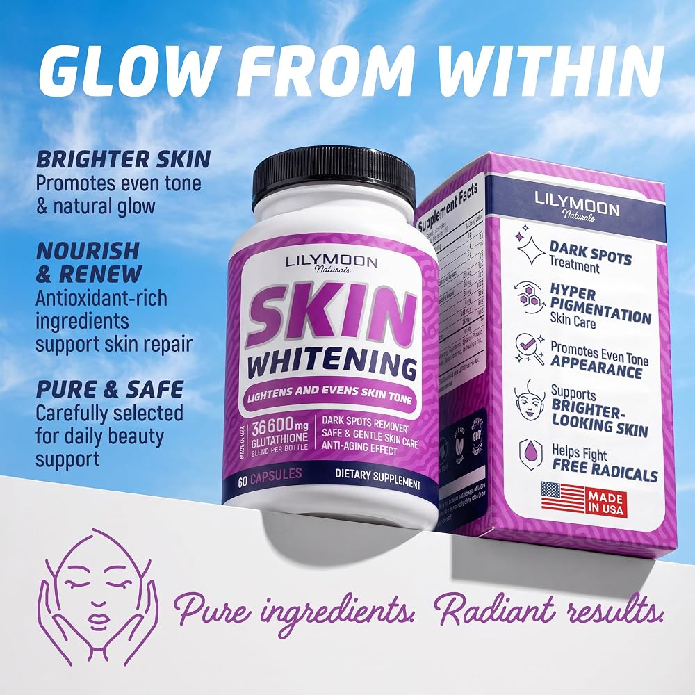LILYMOON Glutathione Whitening Pills Skin Lightening - 60 Capsules - image 2