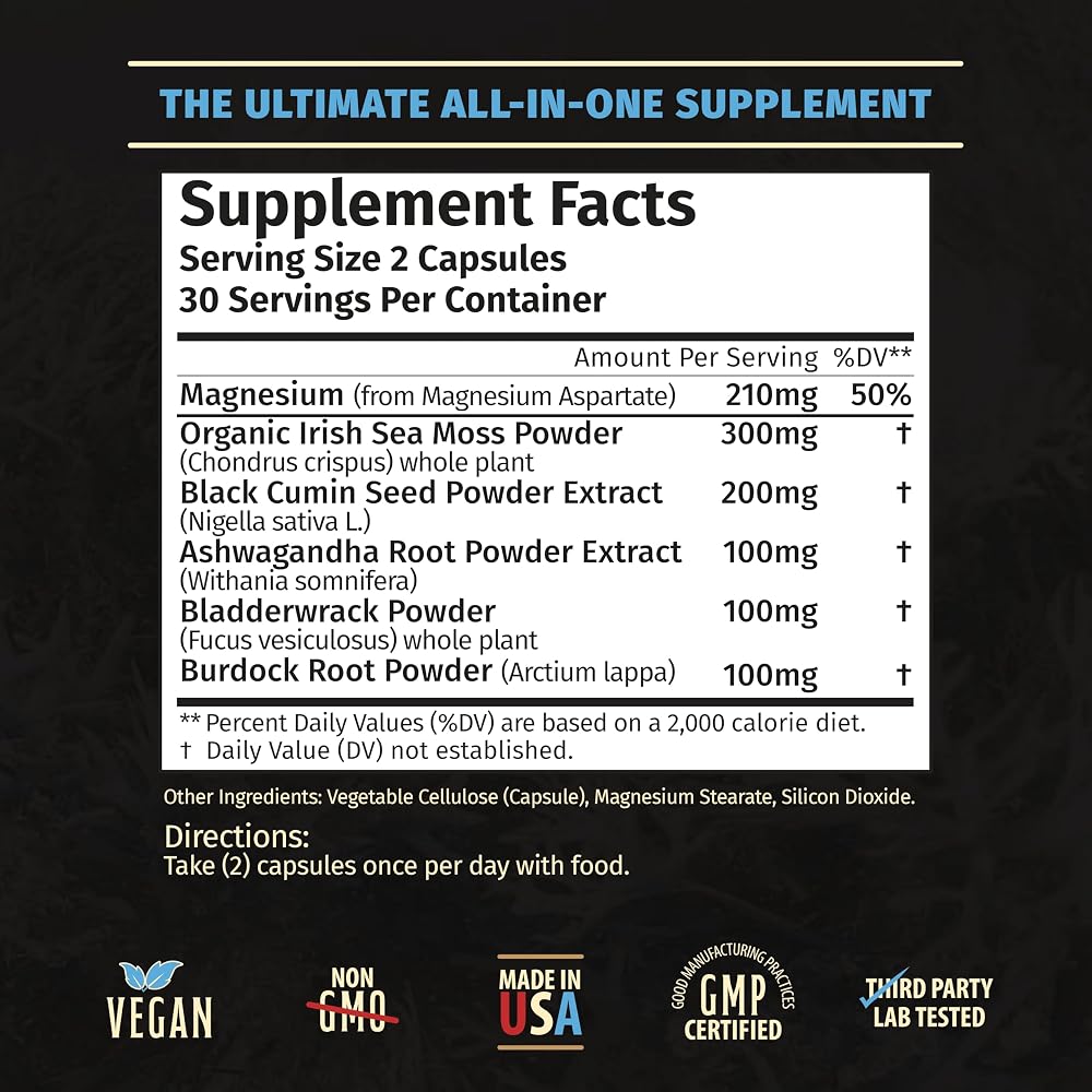 Rooted Origins Sea Moss Advanced Capsules – 60 Capsules - image 3