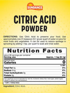 Sundance Citric Acid Powder Food Grade - 1 Lb - image 2