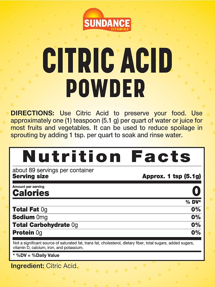 Sundance Citric Acid Powder Food Grade - 1 Lb - image 2