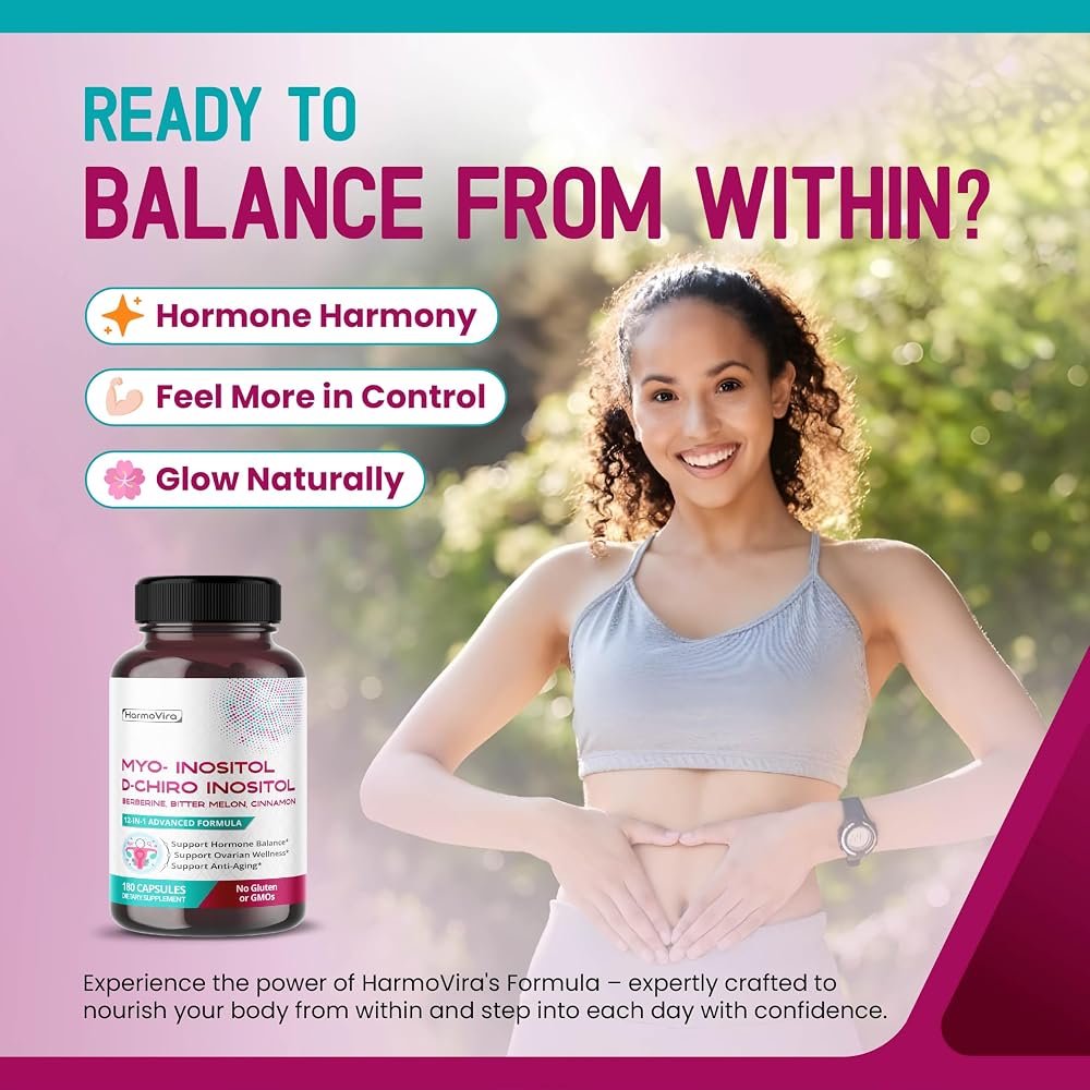 HarmoVira Myo-Inositol 12-in-1 Complex for Women's Wellness - 180 Capsules - image 2
