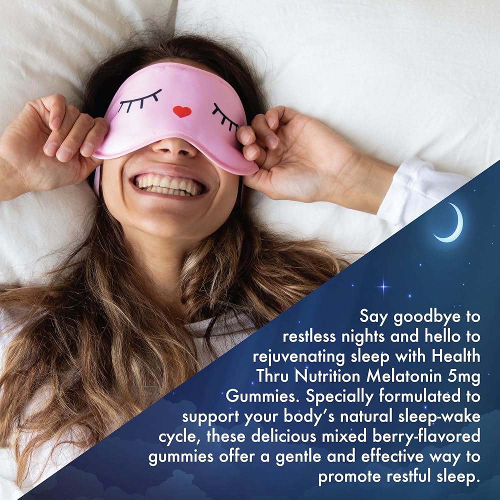 Health Thru Nutrition Melatonin 5mg Gummies Sleep Support - 45 Count - image 6