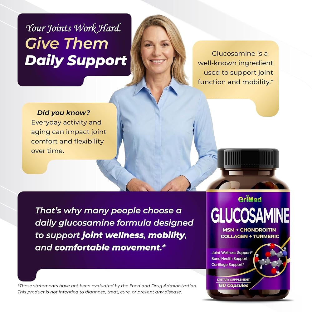 GriMed Glucosamine Complex 8-in-1 with MSM & Chondroitin - 150 Capsules - image 3