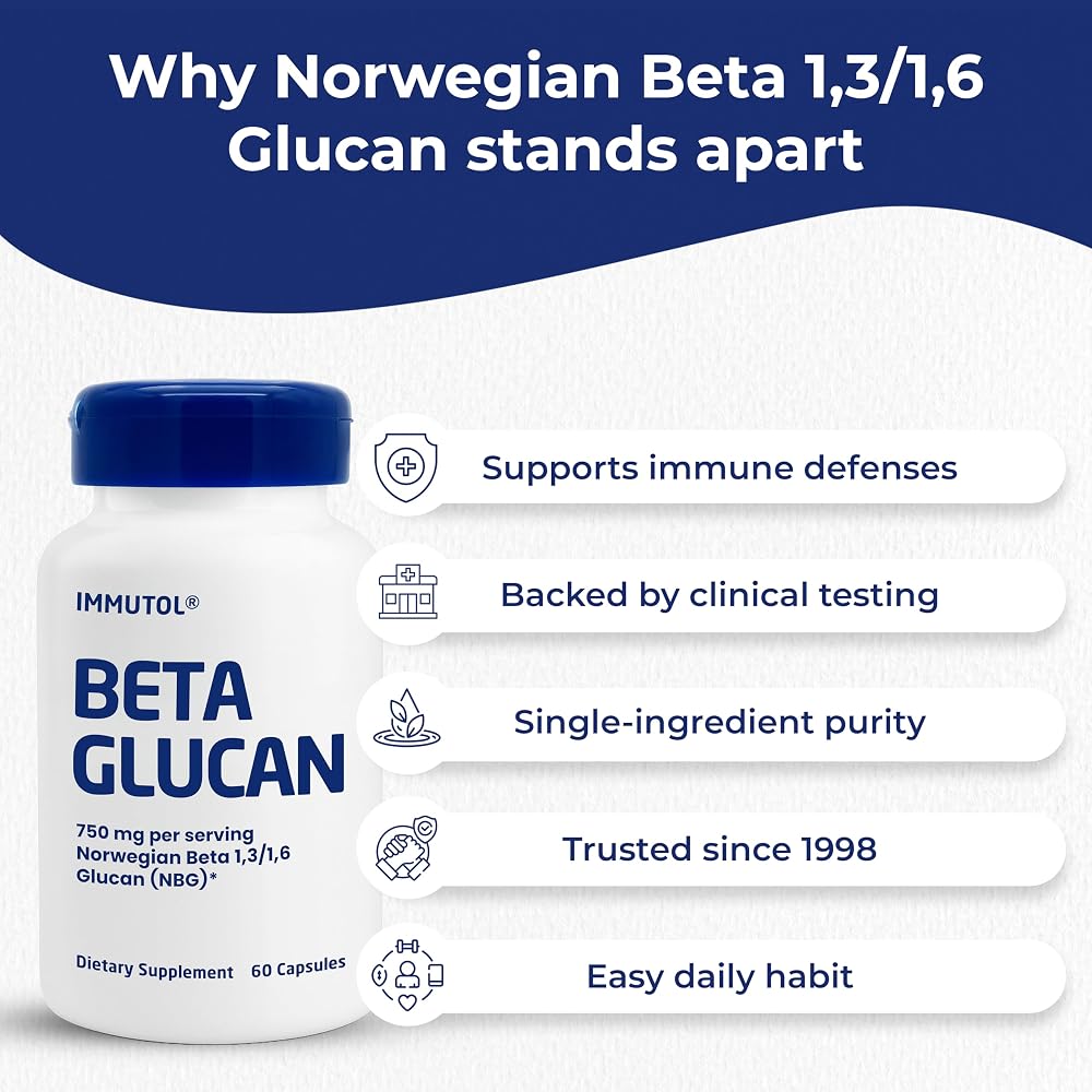 Immunocorp Immutol Immune Support Supplement Beta Glucan - 60 Capsules - image 3
