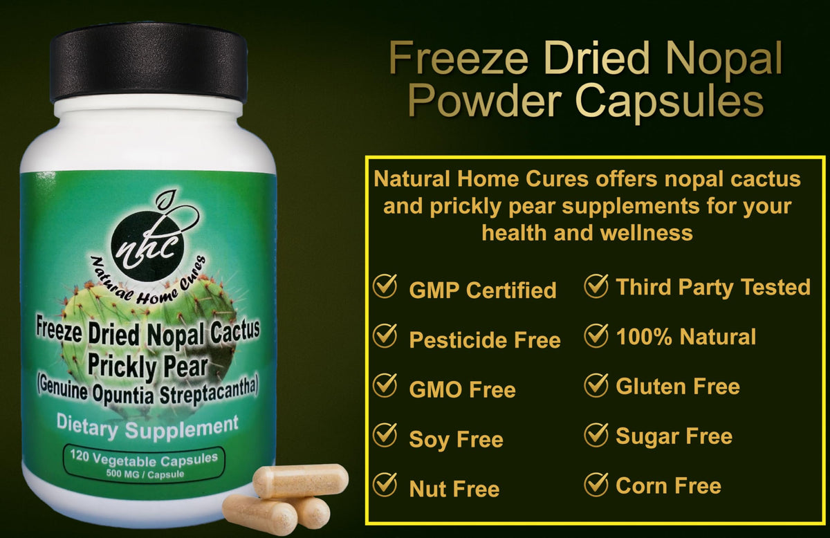 Natural Home Cures Nopal Cactus Capsules & Prickly Pear Drops Combo - image 4